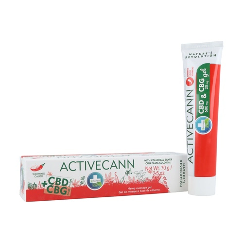 gel de masaje con CBD y CBG efecto calor Activecann Annabis
